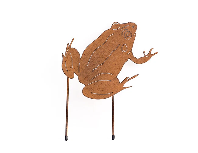 Beetstecker Frosch Gartenstecker Stecker Gartendeko Metall-frosch