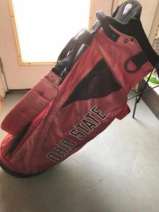 Red Ohio State Golf Bag Embroidered Logo PRE-OWNED - Picture 1 of 4