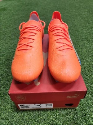 Puma Ultra Ultimate Fg Men's Soccer Shoes Ultra Orange-White-Blue Glimmer - Image 1 of 4