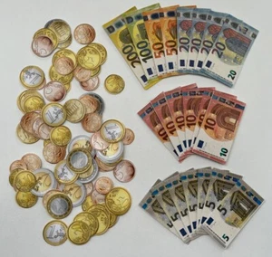 Spiel-, Rechengeld, Papiergeld, Kaufladen, Euro, Scheine und Münzen - Bild 1 von 1
