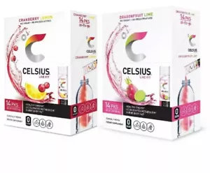 CELSIUS On-the-Go Pulverstick, Kombipackung Drachenfruchtlimette und Cranberry Lem - Bild 1 von 9