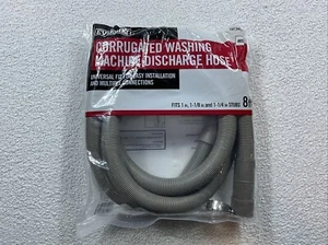 Everbilt Universal Corrugated Washing Machine Discharge Hose 8ft - w/ 1 Clamp - Picture 1 of 4