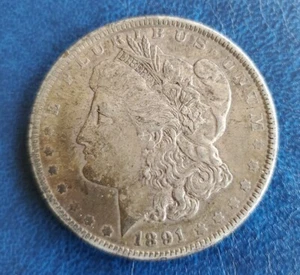 Original zirkulierter Morgan Silber Dollar von 1891!  - Bild 1 von 2