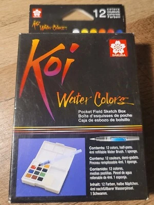 Sakura Koi акварели карман поле эскизы коробки - 12 цветов совершенно новый!! - Изображение 1 из 3