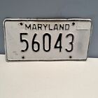 Maryland License Plate 1980s Five Digit