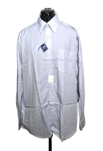 Vintage Burberry London Shirt Men Large Long Sleeves Blue Button Down 41/16 - Picture 1 of 9