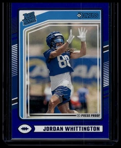 2024 Donruss Press Proof Blue Jordan Whittington #352 LA Rams Rookie RC - Picture 1 of 2