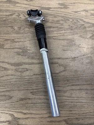 Tija de sillín de bicicleta con suspensión Tamer USA 27,2x350 mm plateada Foto 1 de 4