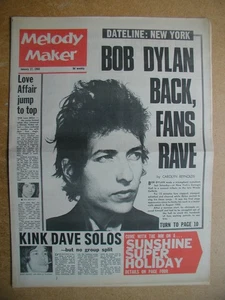 Melody Maker. January 27, 1968. Bob Dylan, Captain Beefheart, Manfreds, The Move - Imagen 1 de 7
