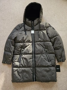 DKNY Women's Puffer Jacket Kakhi Size UK XL - Picture 1 of 17