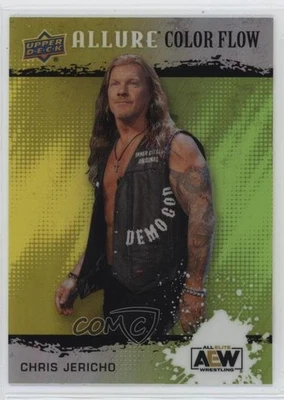 2022 Upper Deck Allure AEW Color Flow Yellow Green Chris Jericho #R-47 - Image 1 of 2