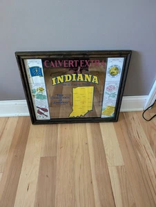 Raro letrero de espejo de cerveza Lord Calvert Indiana Whiskey Bar licor Hoosier - Imagen 1 de 7