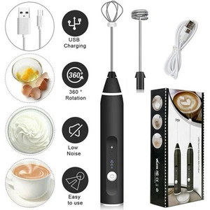 Wiederaufladbarer Elektrischer Milch Kaffee Aufschäumer Schneebesen Ei Schläger Hand Frappe Mixer - Bild 1 von 16