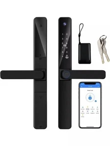 WOLFMAC Smartes Türschloss mit Fingerabdruckgriff elektronisches Türschloss für Zuhause - Bild 1 von 10
