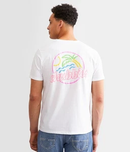 New Men's Size Large The Neon Dream Relaxed Logo Graphic Pocket T-Shirt White - Picture 1 of 4