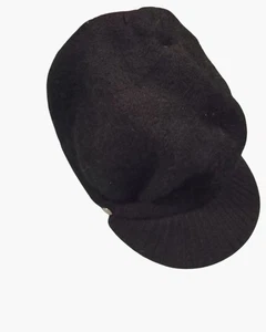 Chaps Black Knit Newsboy Cap Unisex Ski Hat   needspictures - Picture 1 of 5