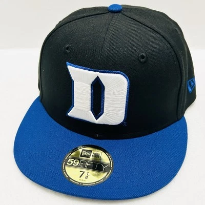 Gorra New Era Duke Blue Devils 2 tonos 59FIFTY ajustada 7 1/8 negra NCAA College Foto 1 de 4