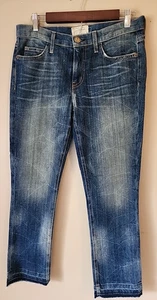 CURRENT/ELLIOTT THE CROPPED STRAIGHT Jean Court Coupe Droite Jeans 27x26 - Picture 1 of 13