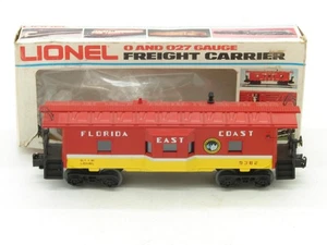 Lionel O Gauge 6-9382 Florida East Coast Lighted Bay Window Caboose with Box - Picture 1 of 14