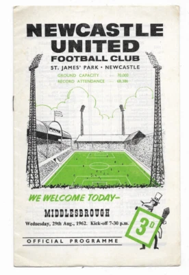 1962/63 Division 2 - NEWCASTLE UNITED v. MIDDLESBROUGH - Image 1 of 2