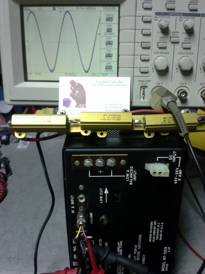 Power Amplifier 30Hz-20kHz 125Wt  75V 68dB gain Low out impedance 4 magnet drive - Image 1 of 4