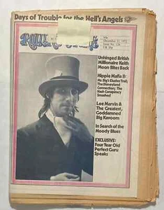 Rolling Stone magazine #124 Dec 1972 Keith Moon / Who, Lee Marvin, Moody Blues - Picture 1 of 9