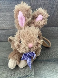 Galerie Rabbit Bunny Zipper Purse Bag Coin Plush Toy Stuffed Easter Kids Brown - Picture 1 of 5