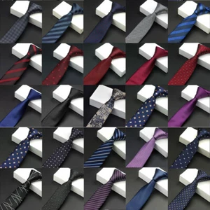 Men Casual Stripe Plaid Floral 6CM Skinny Necktie Wedding Party Flower Neck Tie  - Picture 1 of 17