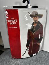 Adult PIRATE CAPTAIN'S Costume JACKET Up To Size 42 Coat Halloween Costume