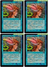 4x THOUGHT LASH magic ALLIANCES BLUE ENCHANTMENT MTG NM/MINT PLAYSET CARD LOT