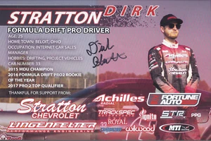 DIRK STRATTON 2018 ""CHEVY CORVETTE"" FÓRMULA FOLLETO/POSTAL FIRMADO - Imagen 1 de 1