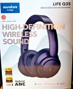 🎧 Soundcore Life Q35 Wireless Over Ear 40H Headphone Noise Cancelling 🎧 - Picture 1 of 1