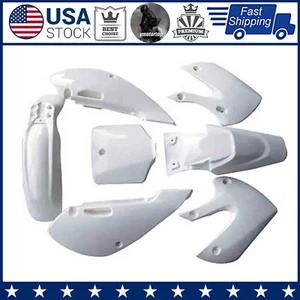 White Plastics Fender Fairing Kit For Kawasaki KX65 KLX110 KLX 110 Dirt Pit Bike - Bild 1 von 2