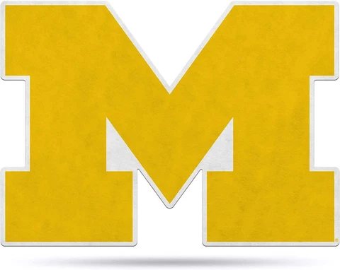 Michigan Wolverines Pennant Shape Cut Primary Logo Cover