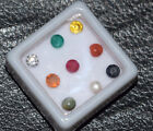 Wholesale Lot 100% Natural Navratan 4 mm 9 Multi Gemstones Round Box Shape
