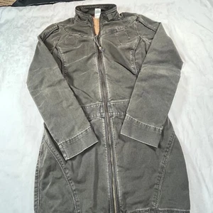Diesel Womens Corduroy Military-Style Jacket/Dress w/ Full Zip Olive Green-Sz M - Picture 1 of 10