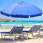 Rofft Sturdy Uv Protection Beach Umbrella 6.5ft - Windproof, Steel & Alum Pole