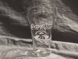 1977 75th Anniversary Coca-Cola Glass, 12 oz, 5" H - PRE-OWNED - Picture 1 of 9