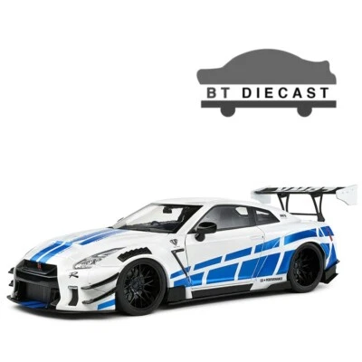 SOLIDO 2024 NISSAN GT-R R35 LBWK LB WALK BODY KIT 2.0 1/18 WHITE / BLUE S1805816 - Image 1 of 4