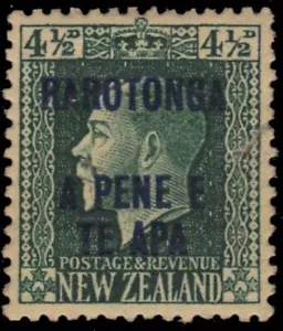 COOK ISLANDS 56 (SG51a) - King George V "Provisional" (pb14738) - Picture 1 of 1
