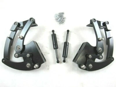 Ford Mustang 1964-66 kit de bisagra de capó de aluminio negro W92201BK Foto 1 de 3