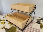 Wooden Shallow Crate Display Stand Organizer