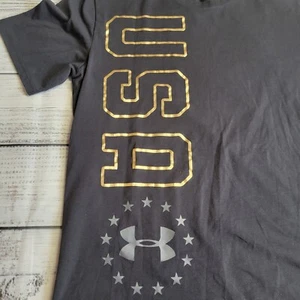 Camiseta Under Armour Camiseta Talla XL Negra Calce Suelto EE. UU. Dorado Heatgear Manga Corta - Imagen 1 de 9
