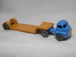 MATCHBOX LESNEY 1 ~ 75 # 27A BEDFORD LOW LOADER BLUE CAB - Picture 1 of 10
