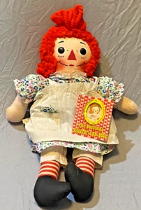 RARA bambola Raggedy Ann 1971 originale vintage con etichette - Foto 1 di 12