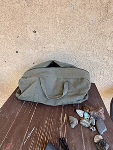 Military Green Canvas Bag With Handles Light Travel Bag Duffle Olive - Picture 1 of 4