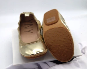 Yosi New York elegante Schuhe Größe 8 goldfarbene Ballerinas - Bild 1 von 7