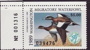 WA4 1989 Washington State Duck Stamp PNS DSS - Picture 1 of 1
