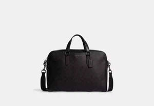 NEU Coach C8175 Graham strukturierte Aktentasche in charakteristischem C-Muster Canvas 598 $ - Bild 1 von 13