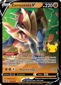 Zamazenta V 018/025 Pokemon TCG Celebrations Rare - Picture 1 of 1